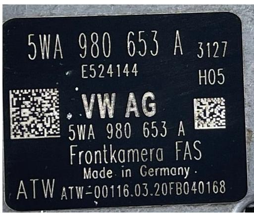 KAMERA ASISTENT: PASA VW SEAT SKODA 5WA980653A