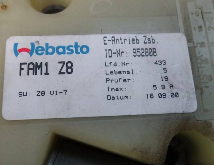 Motor Motorček strešného okna PEUGEOT 607 952808 404.424