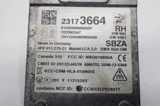Modul snímač senzor mŕtveho uhla - pravý CHEVROLET CRUZE 14R