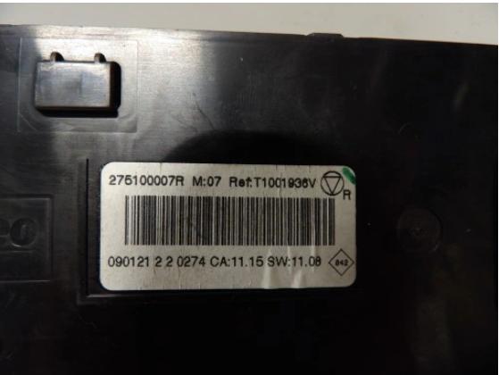 Renault Megane Panel klimatizácie 275100007R