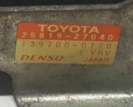 Toyota Rav4 II 2000-2005 2.0 D4D  ventil turba 25819-27040