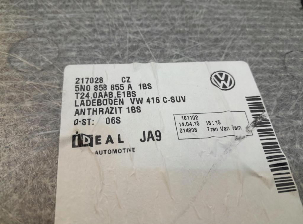 VW TIGUAN I FL podlaha koberec kufra 5N0858855A