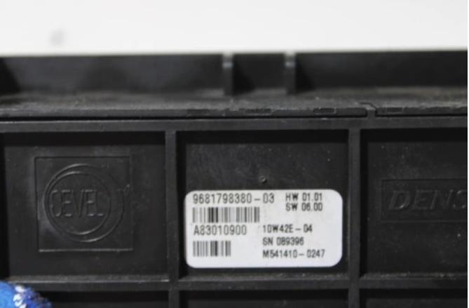 PEUGEOT PARTNER II Panel ovládania kúrenia 9681798380