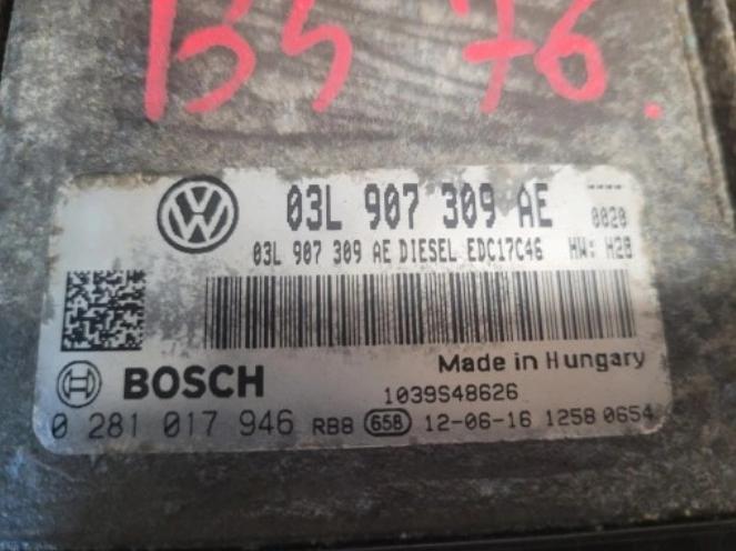 VW PASSAT B6 B7 2.0 TDI Riadiaca jednotka motora 03L907309AE