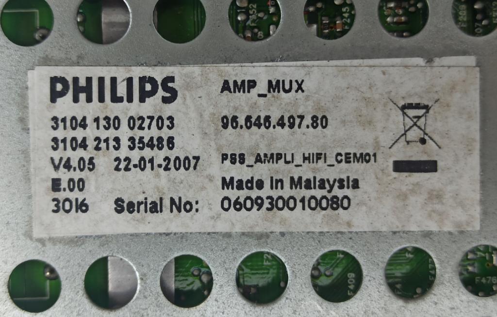 CITROEN C4 PICASSO I 2009 100kw I 1997 Zosilňovač radia 310413002703