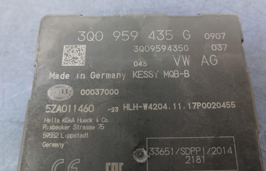 VW PASSAT B8 Variant (3G5, CB5) 2014 - 2022 2.0 TDI 4motion 176 kW 2014 Modul Riadiaca jednotka KESSY 3Q0959435G