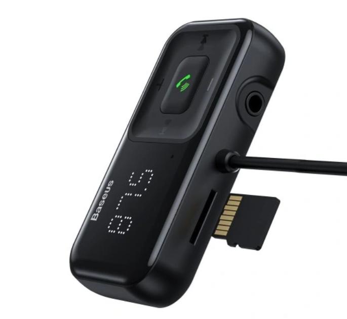 BASEUS Transmiter FM MP3 micro SD AUX Autonabíjačka 2x USB LCD CCTM-E01