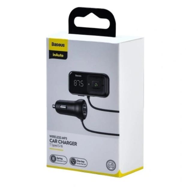 BASEUS Transmiter FM MP3 micro SD AUX Autonabíjačka 2x USB LCD CCTM-E01