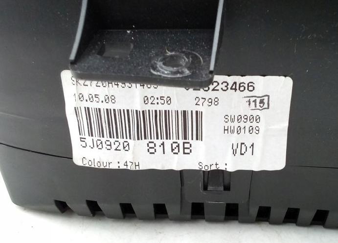 SKODA FABIA II 08R 1.2 12V  Prístrojovka elektrický 5J0920810B