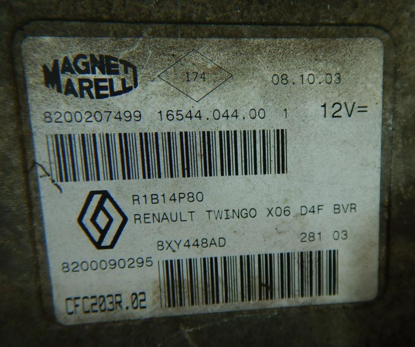 Renault Twingo I 1996-2003 1,2.0 16v 75 HP automatic 55 kW 1149 cm3 3- prevodovka stupeň,rýchlosť automat 8200090295