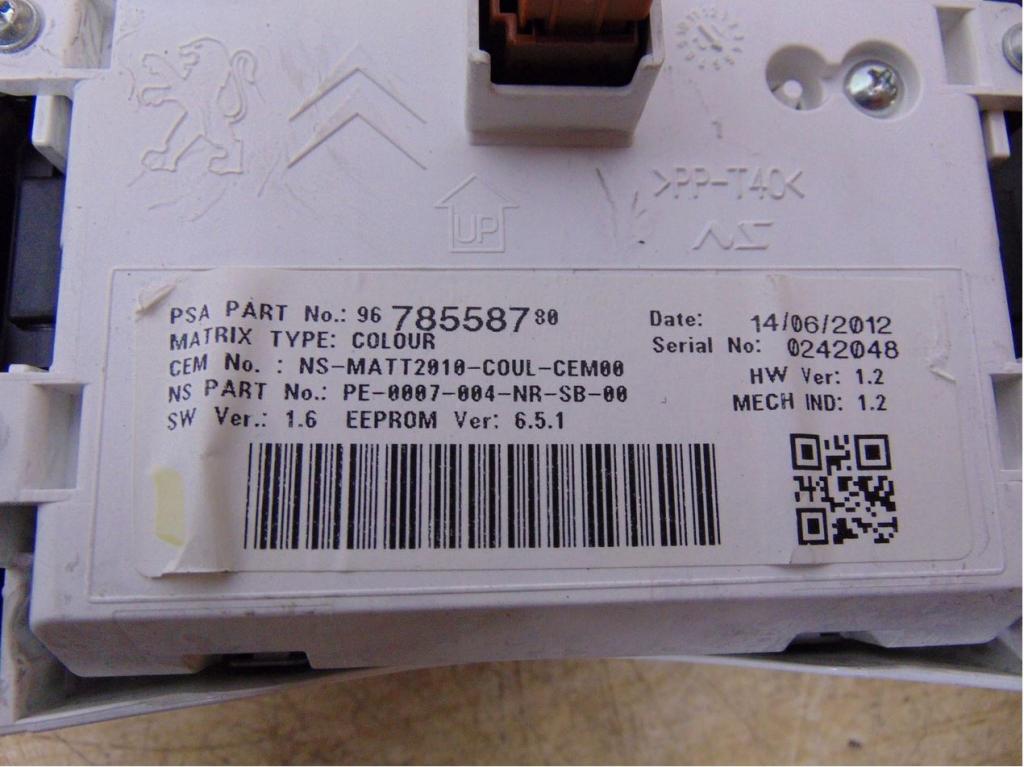 PEUGEOT 508 I 1.6 HDI E-HDI Prístrojová doska 9800420680 9678558780