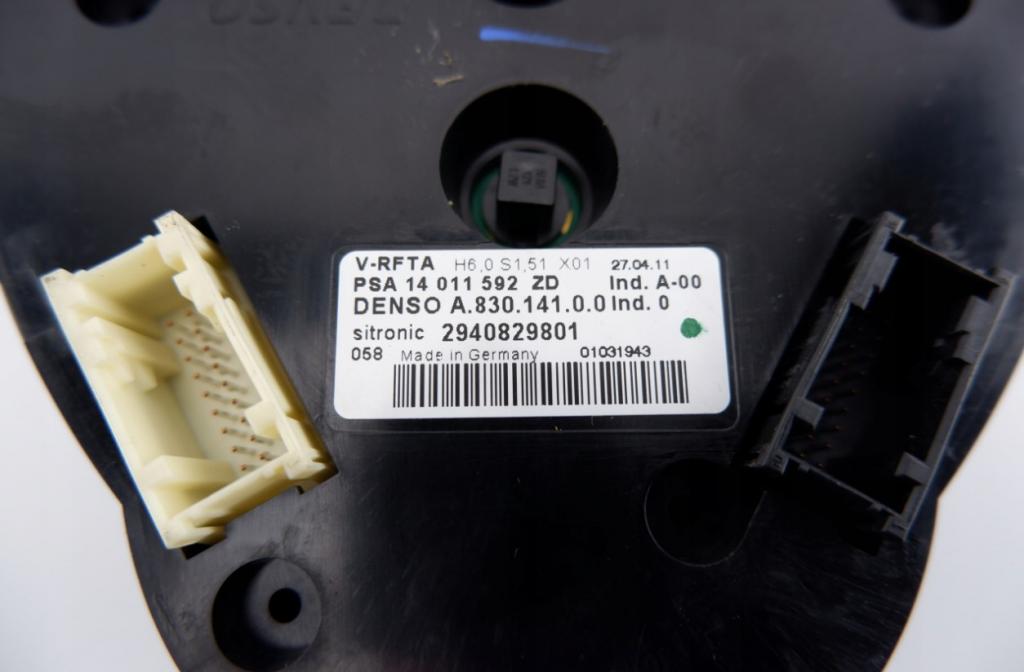 PEUGEOT 807 Panel ovládania kúrenia 14011592ZD