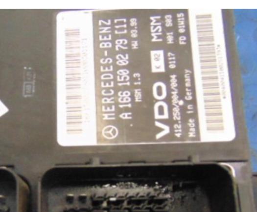 Mercedes A W168 1997-2004 1.9 125 hp manual 92 kW 1898 cm3 5- jednotka řídící A1661500279