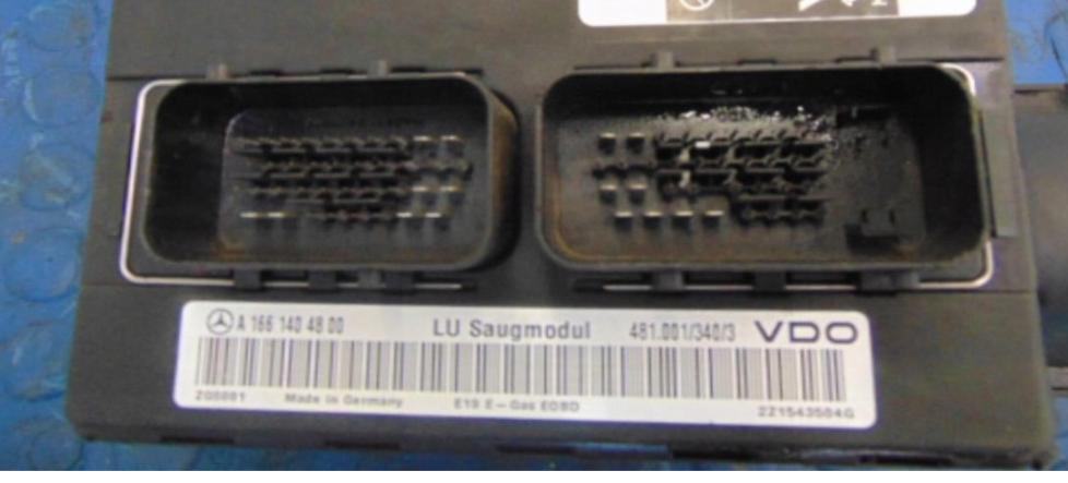 Mercedes A W168 1997-2004 1.9 125 hp manual 92 kW 1898 cm3 5- jednotka řídící A1661500279