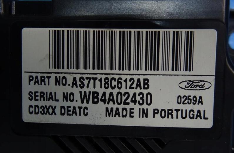 Ford Mondeo MK4 Panel klimatizácie kúrenia AS7T18C612AB
