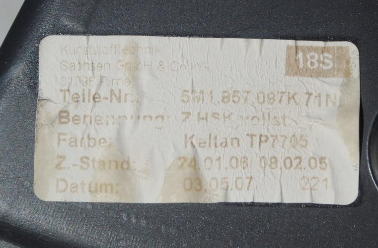 Vw Golf V Plus  kastlík 5M1857097K