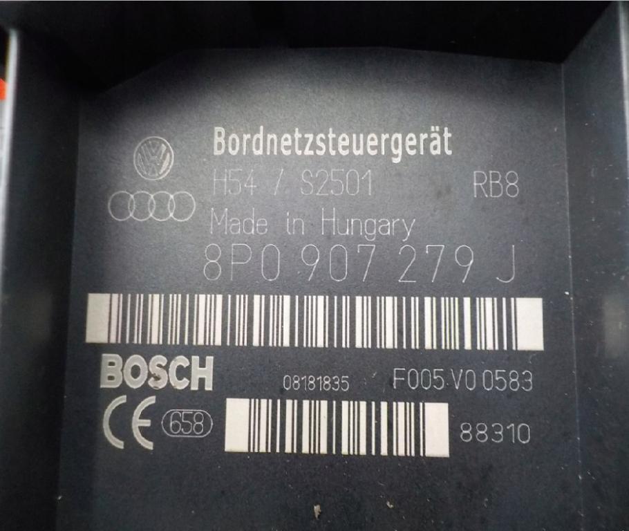 Audi A3 8P 2003-2012 1.9 TDI 105 HP manual 77 kW 1896 cm3 Modul riadiaca jednotka 8P0907279J