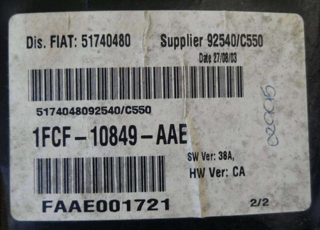 FIAT STILO 2003 76 kW 1596 Prístrojovka 1FCF-10849-AAE