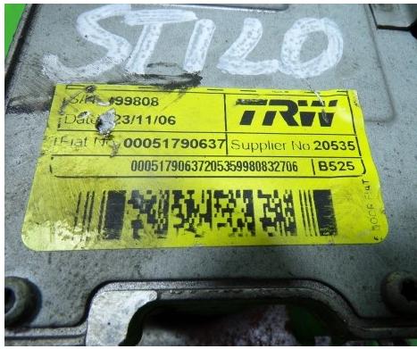 FIAT STILO Hriadeľ, tyč volantu 00051790637 (Tyče riadenia (volantu))