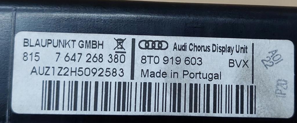 AUDI A4 B8 AVANT 2008 160 kW B8 AVANT 1798 Dislpej 8T0919603