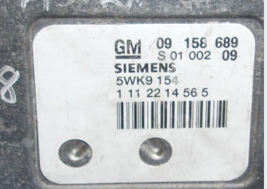 Opel Zafira A 1999-2005 1.8 16v  Jednotka riadiaca 09158689