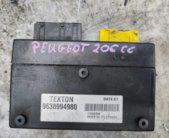 Peugeot 206 CC  Modul Riadiaca jednotka strechy 9638994980