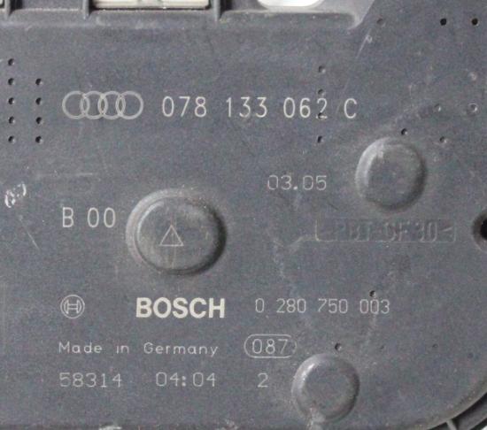 Audi A6 C6 Škrtiaca klapka 078133062C (Škrtiace klapky)