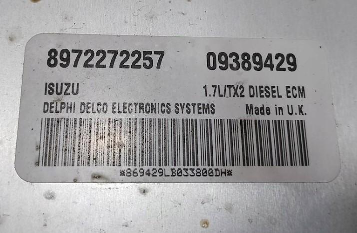 Opel Riadiaca jednotka motora 09389429 8972272257