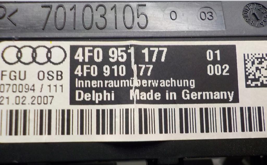 Audi A C6 Interiérové svetlo Clona komplet čierny