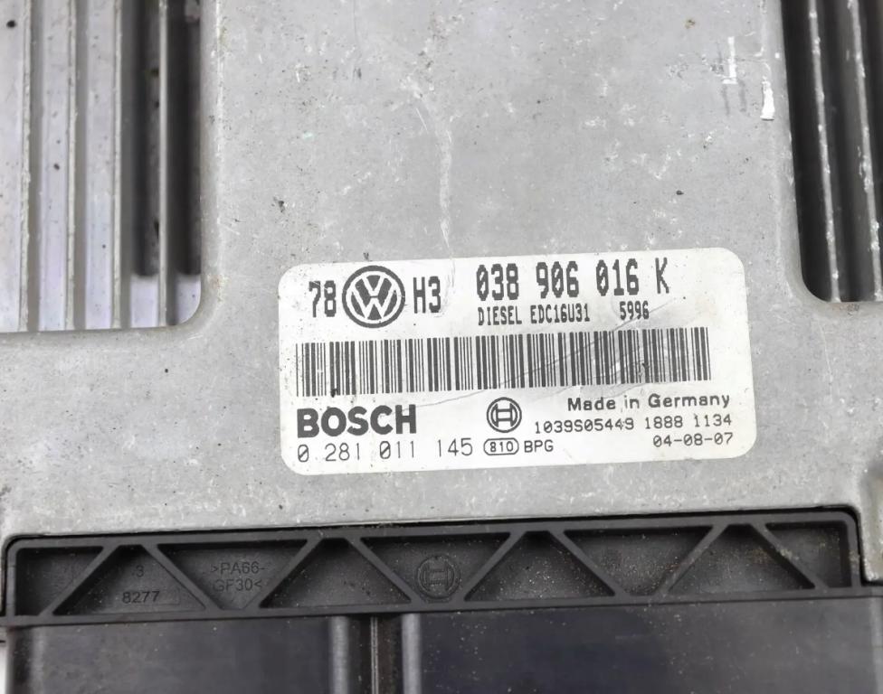 VW PASSAT B5.5 (3B3) 2000 - 2005    2.0 TDI 100 kW [136 KM] riadiaca jednotka Motor 038906016K