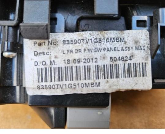 HONDA CIVIC IX  HB 5D  Prepínač oknien  35750-TV0-G21