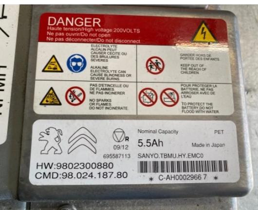 PEUGEOT 508 I (8D_) 2010 - 2018  BATERIA BATÉRIA HYBRID 9802300880, 9802418780