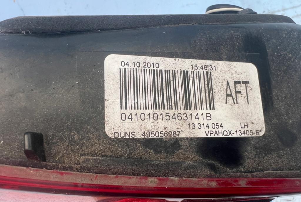 OPEL ASTRA J Sports Tourer (P10) 2010 - 2015 Svetlo zad ľavá strana vnútorná 13314054