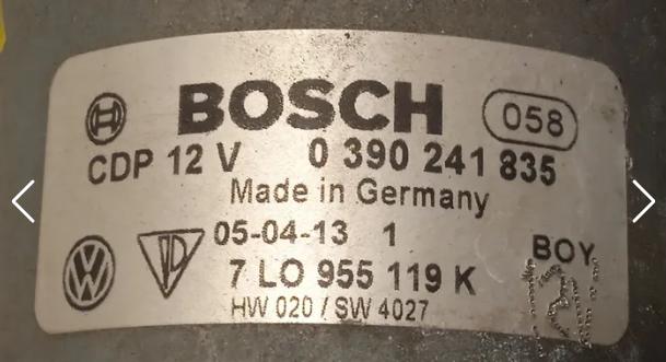 Porsche Cayenne  Vw Touareg  mechanizmus motorček  stieračov Predný  7L0955119K