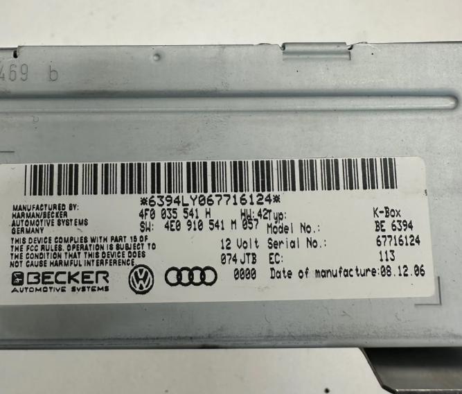 Audi A6 C6 2004-2011 3.0 Zosilovač 4F0035541H 4E0910541M