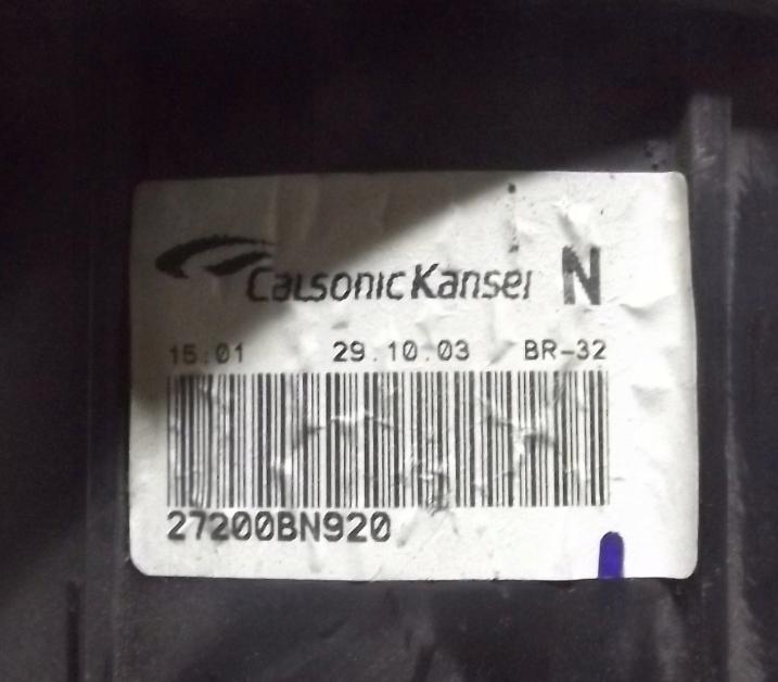 Nissan Almera N16 2000-2006 ventilátor vzduchu 27200BN920