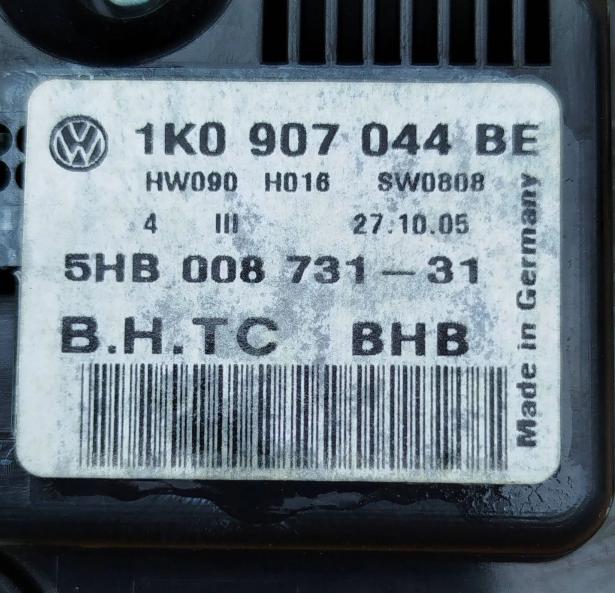 VW GOLF PLUS V 2004 - 2013 1.9 TDI 77 kW  Panel ovládania kúrenia klimatizácie 1K0907044BE