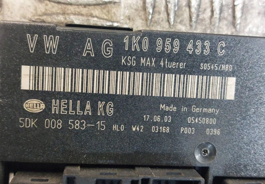 volkswagen TOURAN I 1.9 TDI STARTOVACIA SADA 03G906016A 1K0937049F 1T0920860C