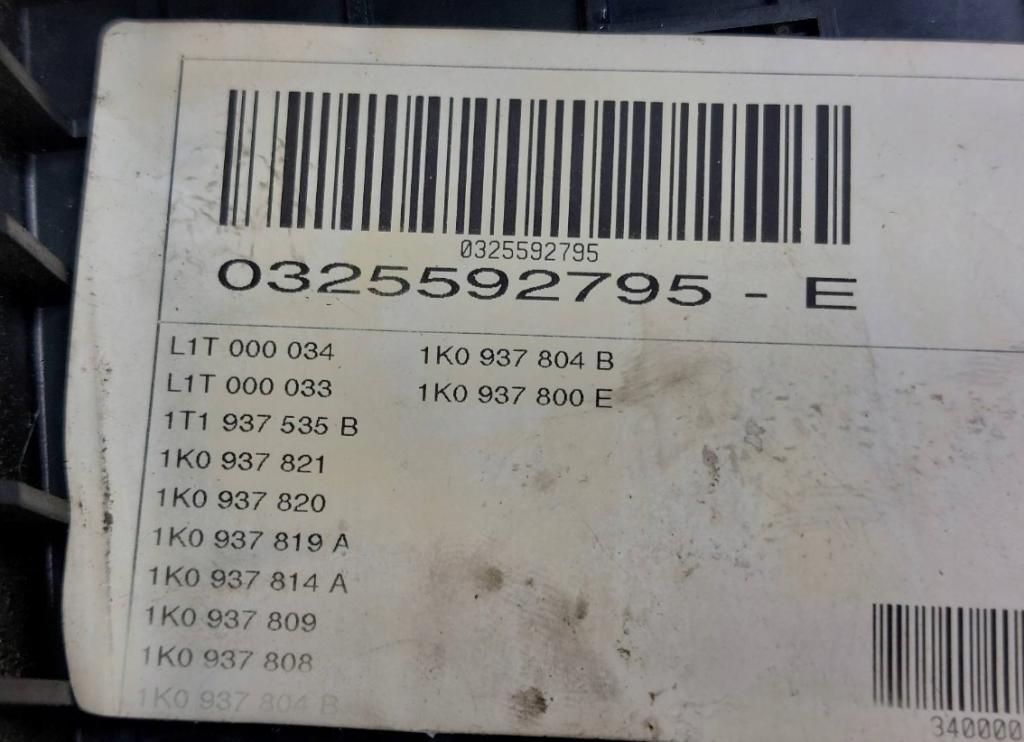 volkswagen TOURAN I 1.9 TDI STARTOVACIA SADA 03G906016A 1K0937049F 1T0920860C