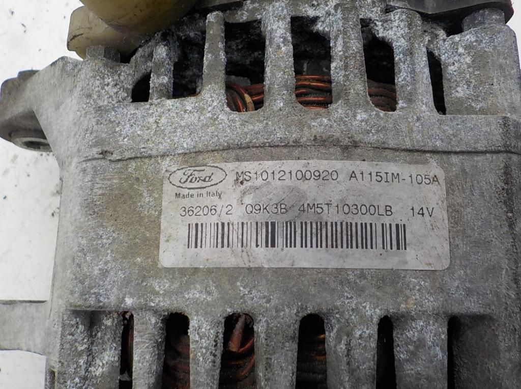 Ford Focus, C-Max 1,8TDCi 85kw Alternátor  4M5T10300LB 105A