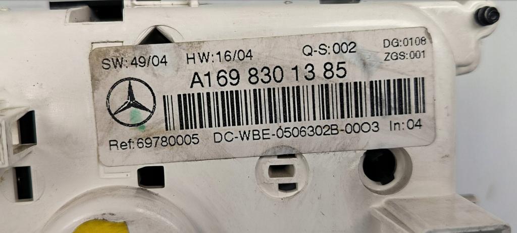 MERCEDES W169 W245 PANEL KLIMATIZÁCIE A1698301385
