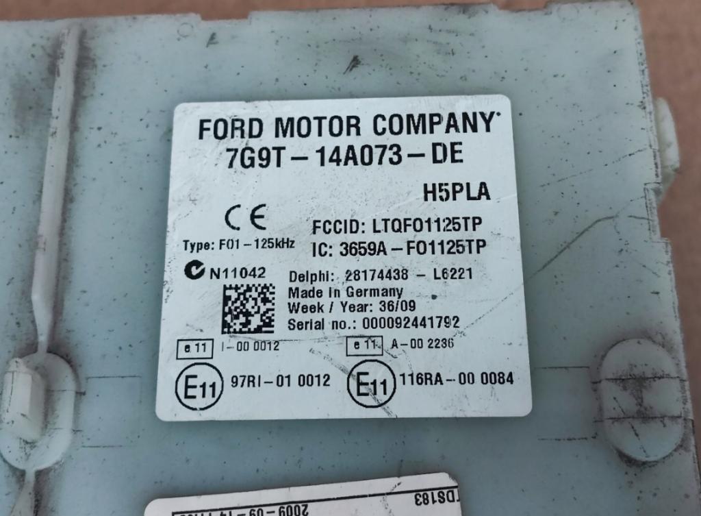 Ford Mondeo Mk4 2007-2014 1.8 tdci 125 HP manual 92 kW 1799 cm3 5- modul riadiaca jednotka 7G9T-14A073-DE (Ostatné)