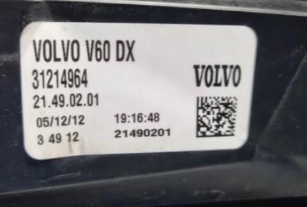 Volvo V60 I 2010-2018 2.0d 163 HP automatic 120 kW 1984 cm3 5- svetlo / reflektor zadné pravé 31214964