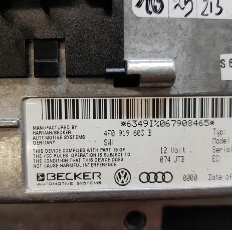 Audi A6 2006 Zobrazit: Rádio: / GPS 4F0919603B