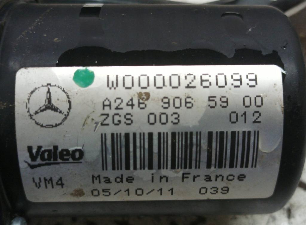 Mercedes B W246 2011-2018 1.8 CDI 136 HP automatic 100 kW 1796 cm3 Motor stieračov predný A2469065900