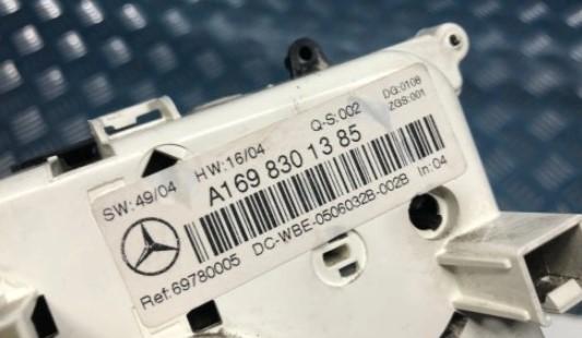 Mercedes-Benz B W245  2005 80 kW 2.0CDI 109KM 05-11 2000 Panel ovládania kúrenia A1698301385
