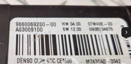 Citroen C4 I Picasso Riadiaca jednotka kúrenia 9660069280