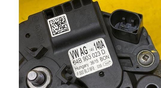 Skoda Fabia III 2014- 1.4 tdi 105 HP manual 77 kW 1422 cm3 5- Alternator 04B903023D