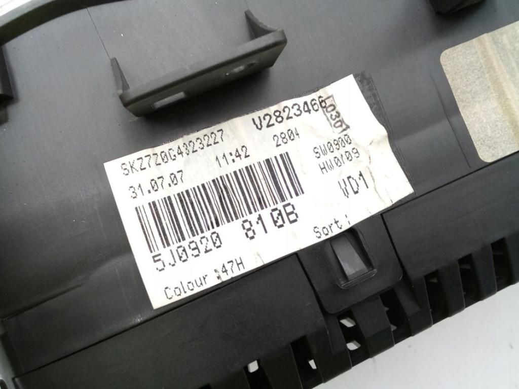 Skoda Roomster prístrojovka 5J0920810B