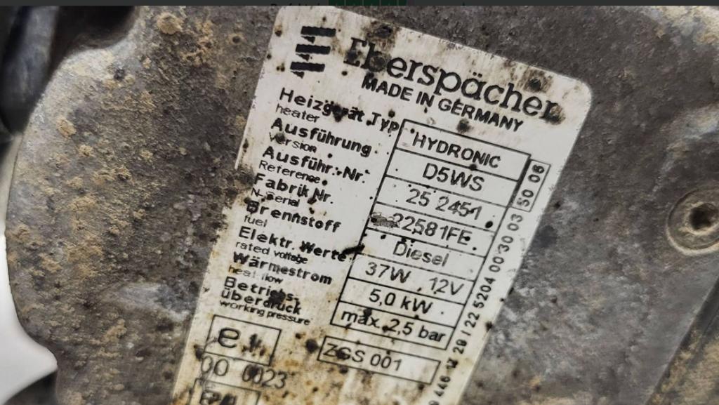 Mercedes-Benz Vito Viano W639 Webasto nezávislé kúrenie 252451 22581FE